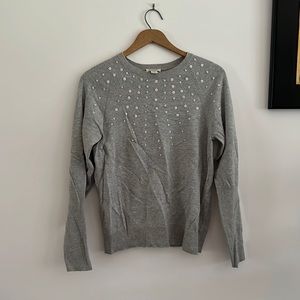 Sundance Gray Sequin Constellation Sweater